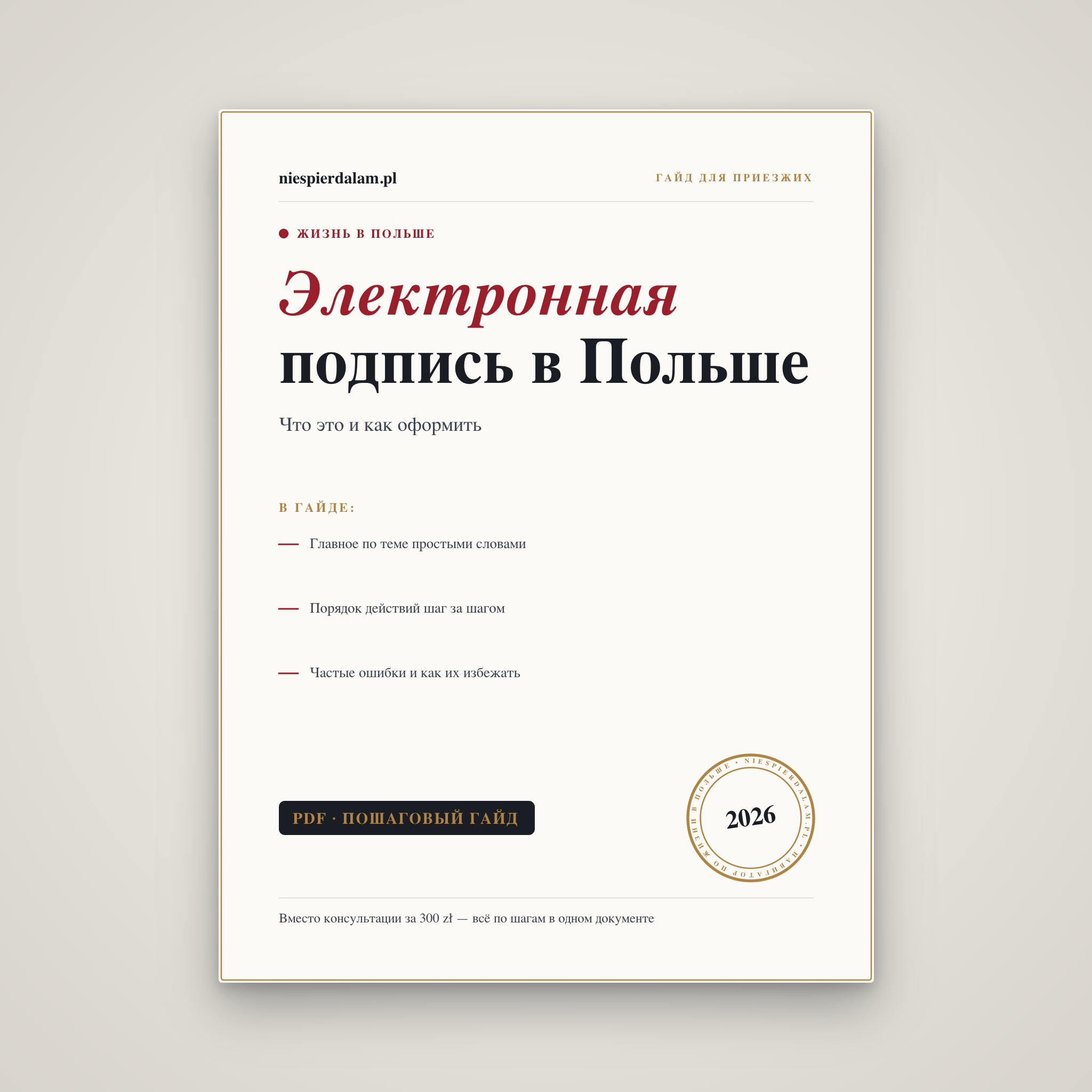 Электронная подпись в Польше (podpis kwalifikowany)