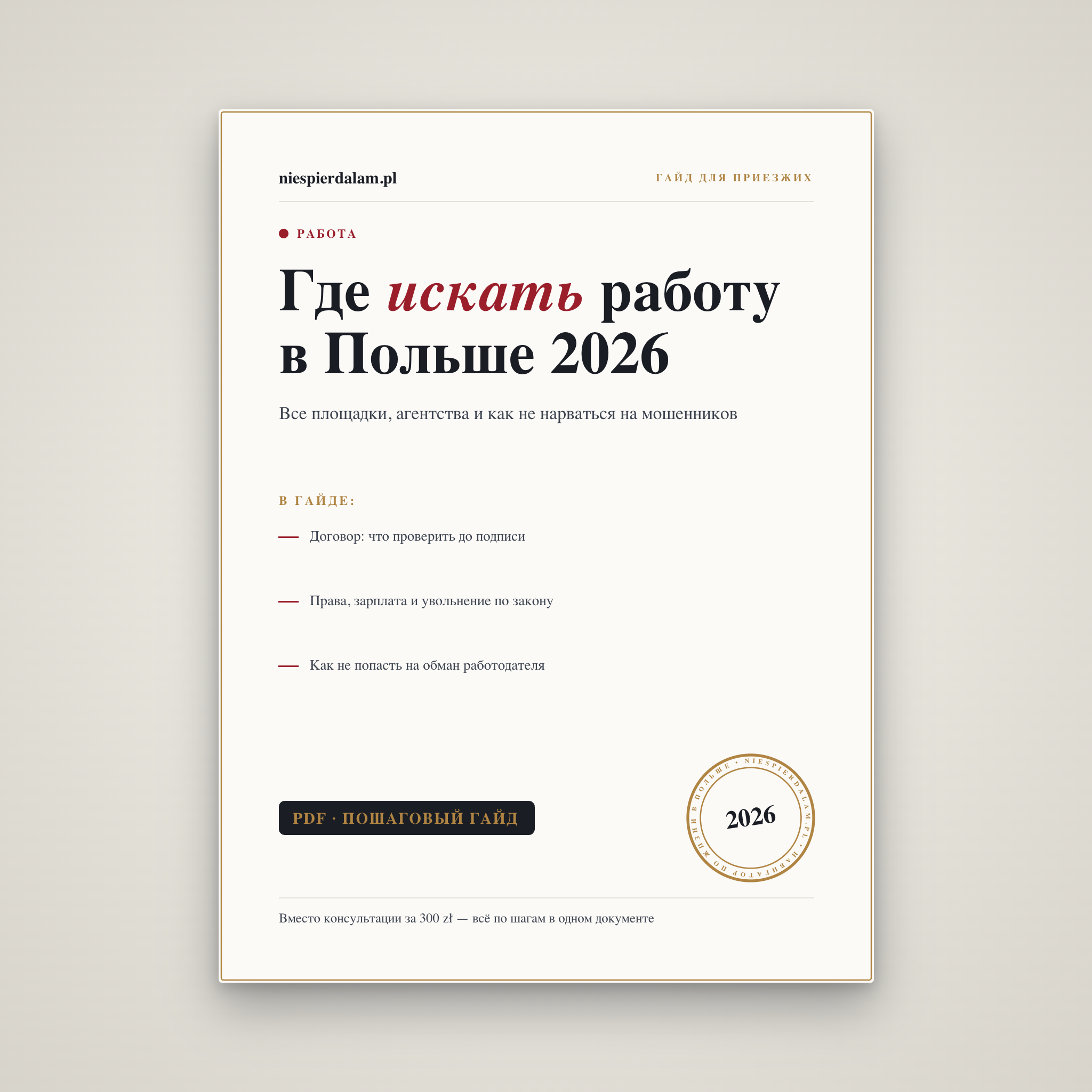 Где искать работу в Польше: все площадки