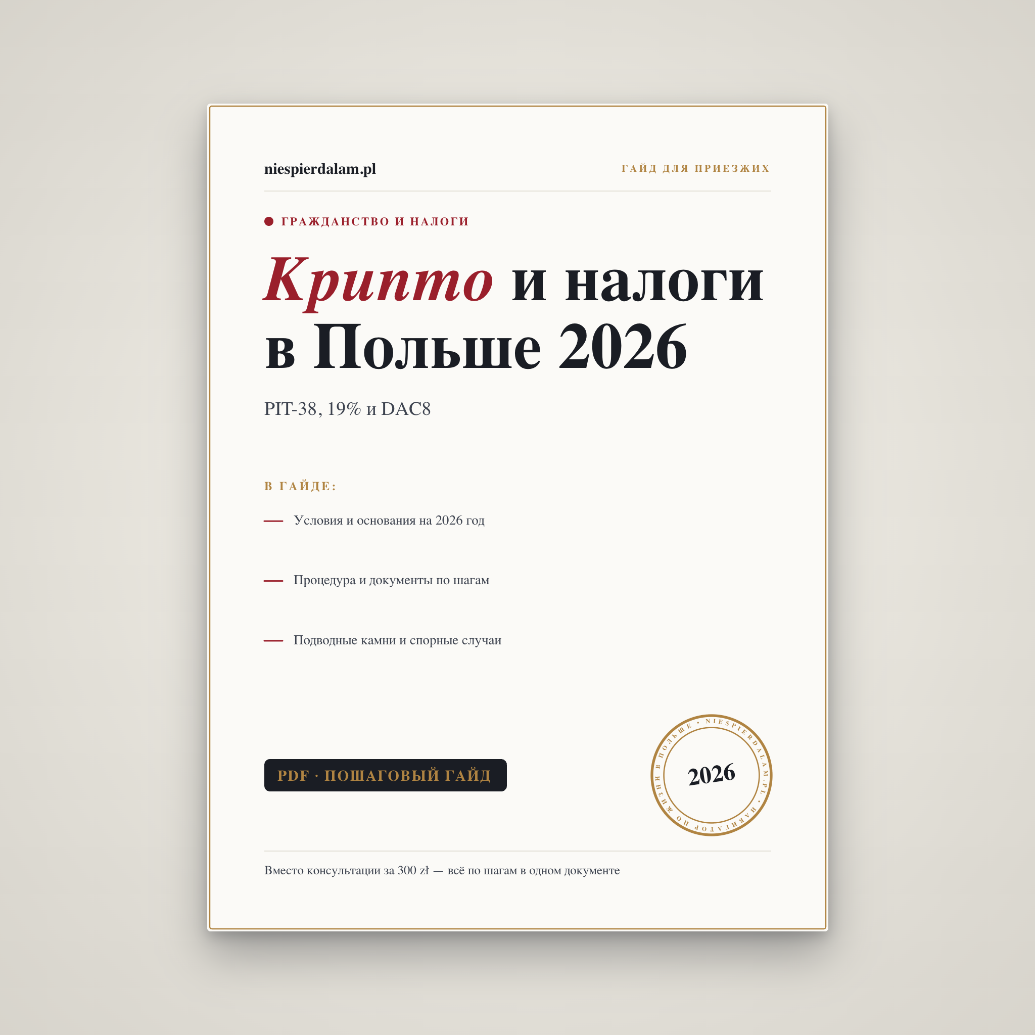 Налог на криптовалюту в Польше