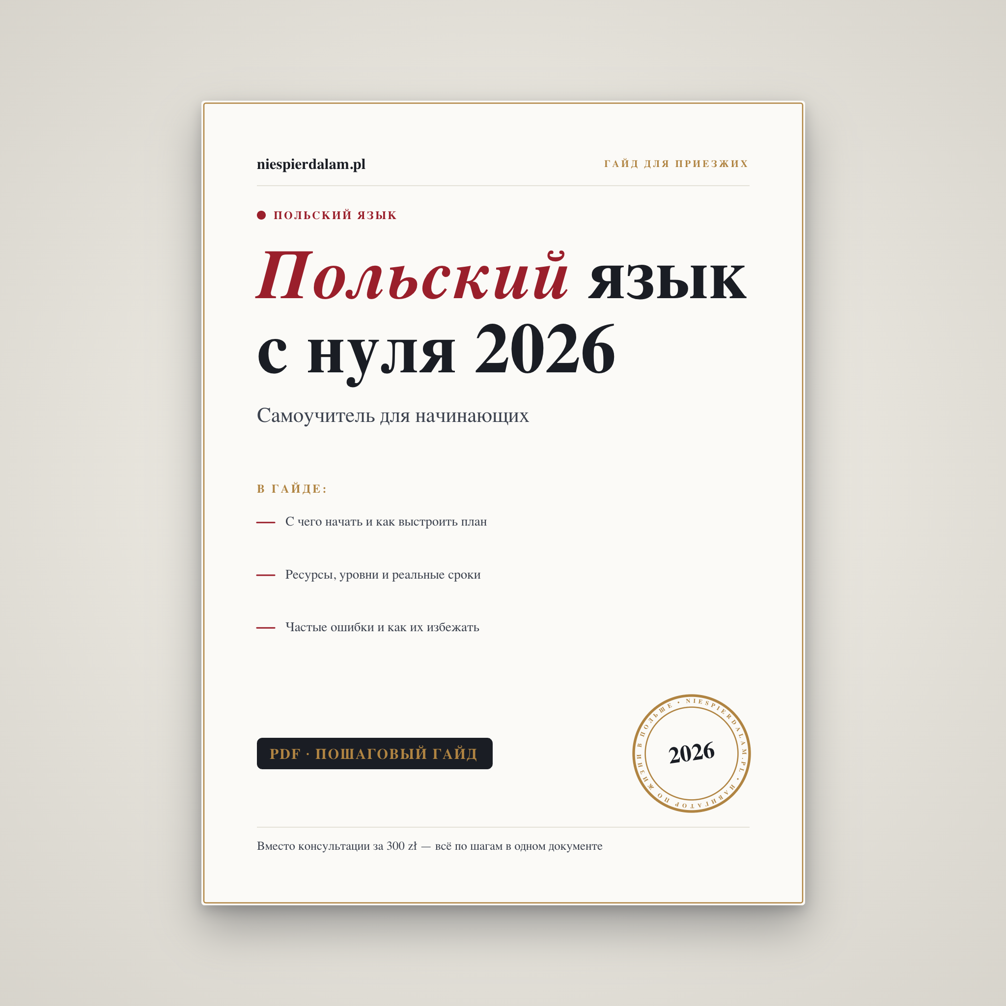 Польский с нуля: самоучитель для начинающих