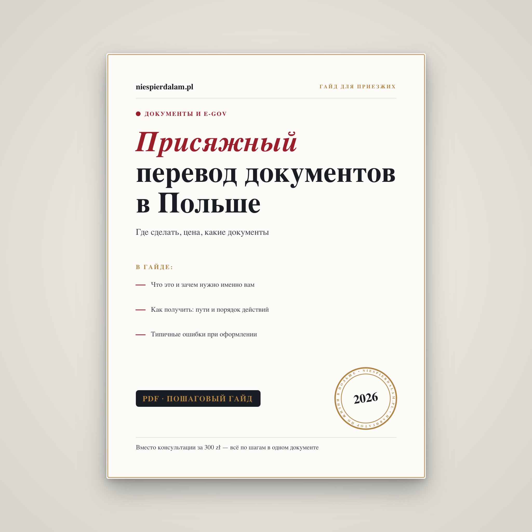 Присяжный перевод документов в Польше