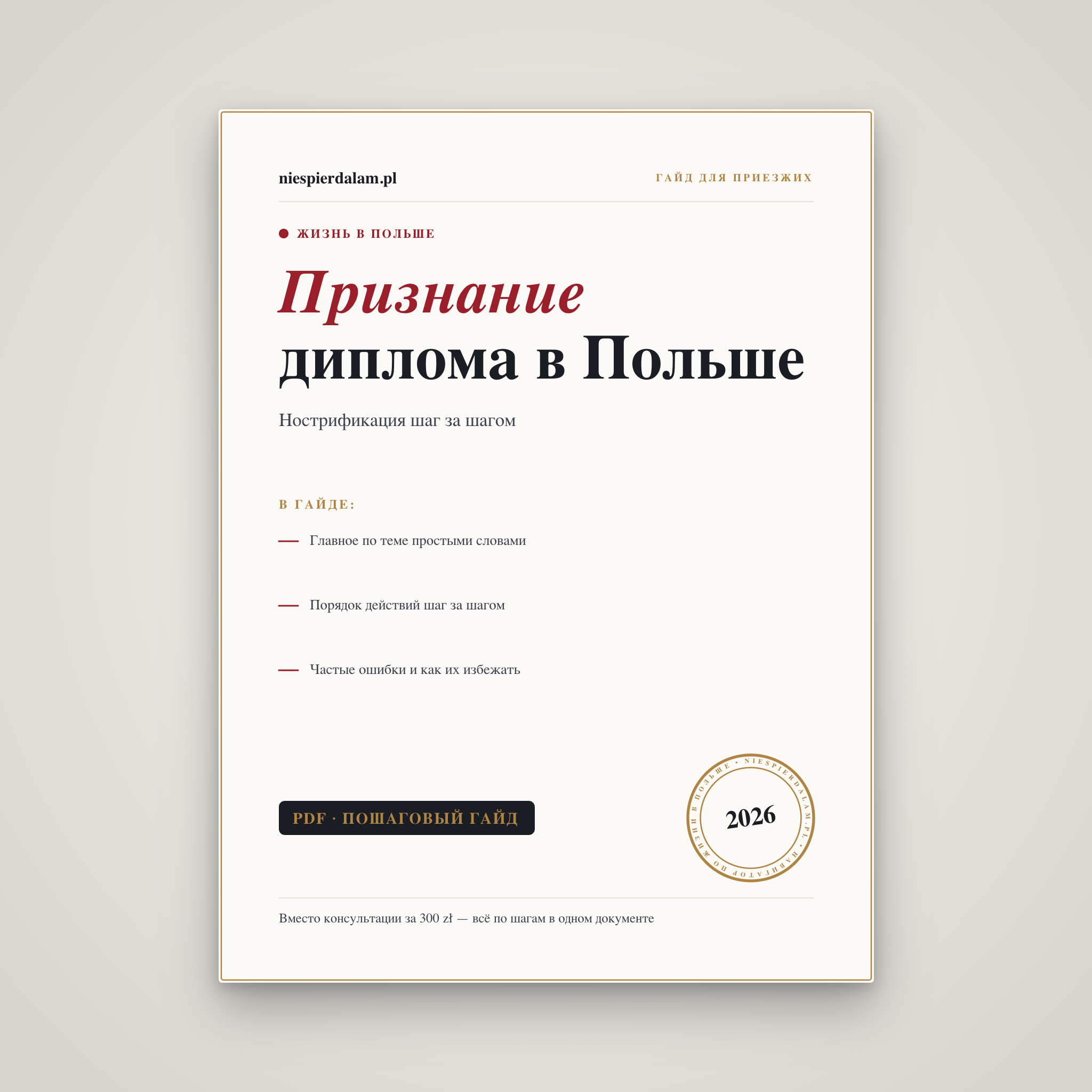 Признание диплома в Польше (нострификация)