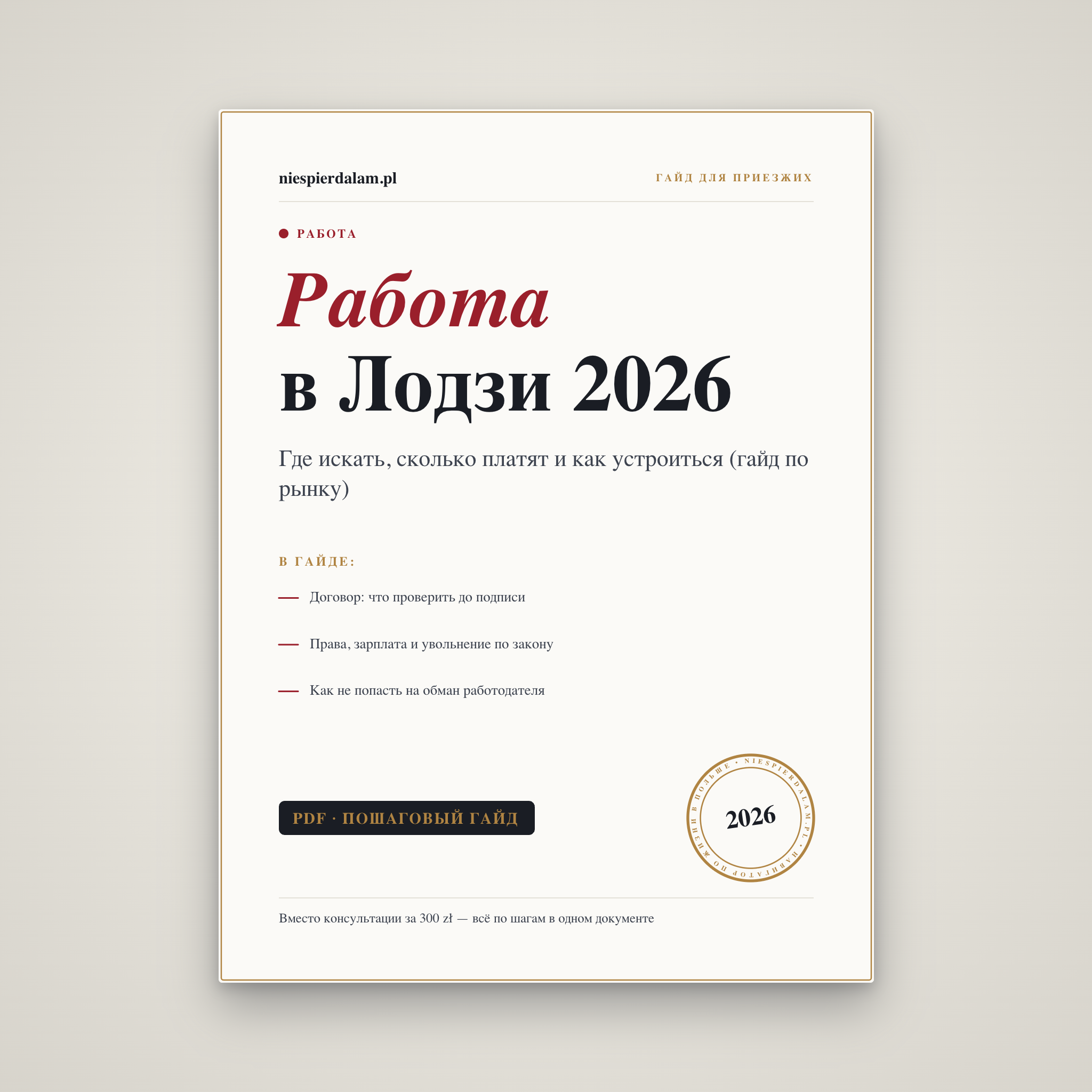 Работа в Лодзи 2026: гайд по рынку