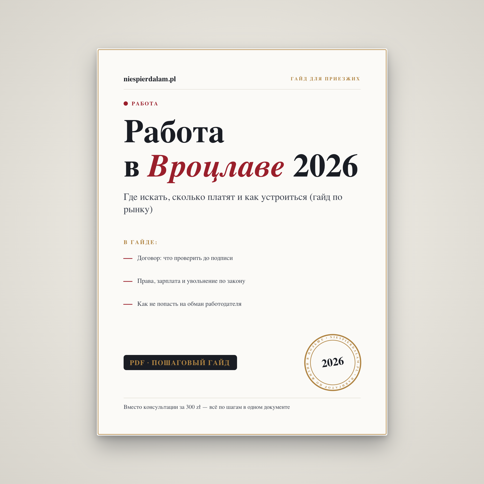 Работа во Вроцлаве 2026: гайд по рынку