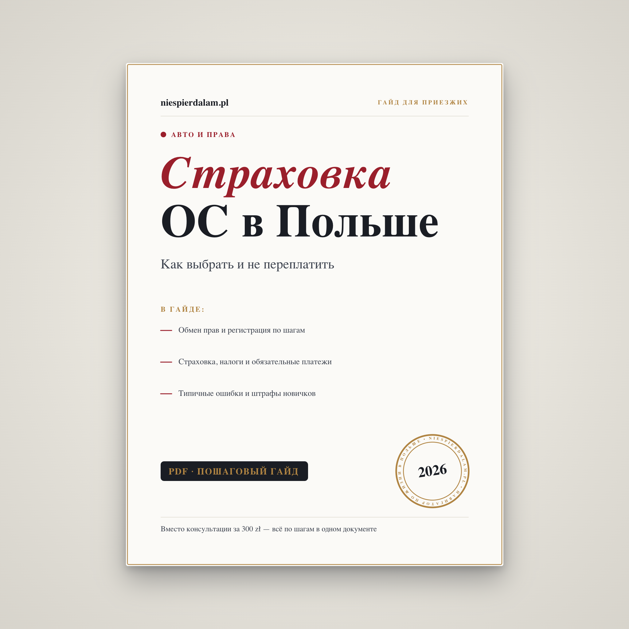 Ubezpieczenie OC: как выбрать страховку и не переплатить