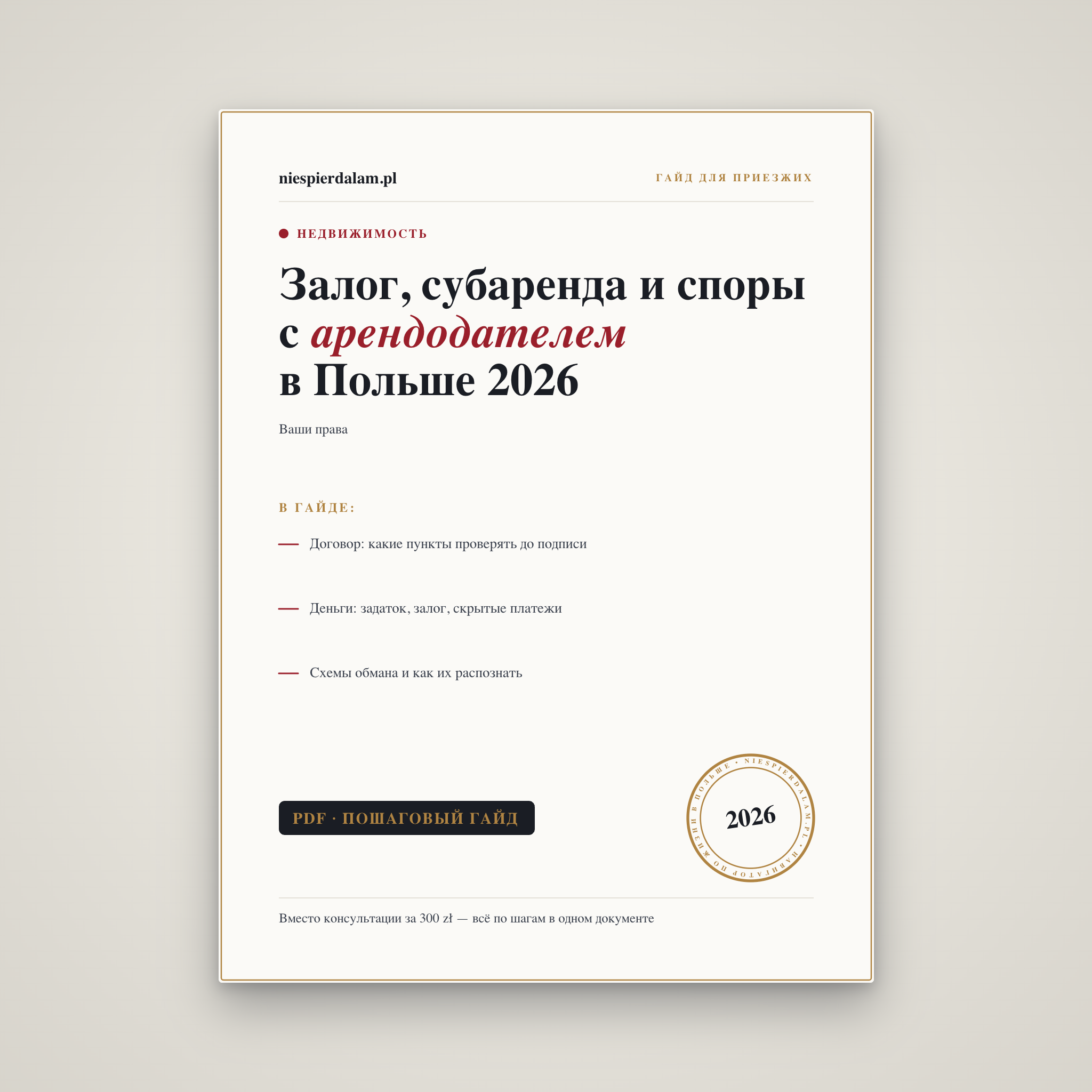 Залог, субаренда и споры с арендодателем
